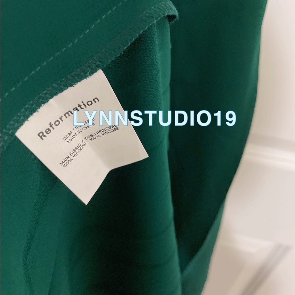 NWOT Reformation Twilight Dress Emerald - Picture 6 of 6